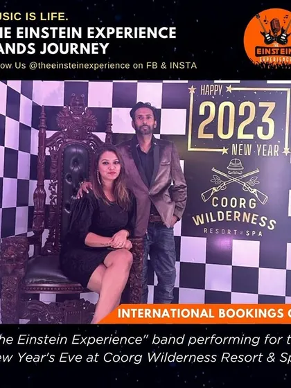 A photo from our New Year's Eve performance at Coorg Wilderness Resort, showcasing our experience with destination events.