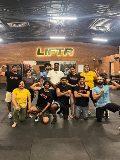 The LIFTR sign says it all. We're a community that trains together and grows together.