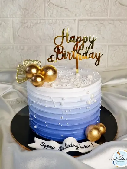 My butterfly and ombre cakes are a customer favorite. The gradient of colors, delicate butterflies, and pearl details create a dreamy and elegant look for any occasion.