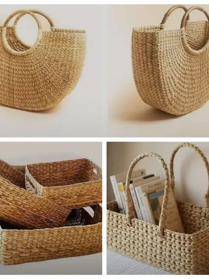 We provide a wide range of handcrafted kona grass baskets that are perfect for hotel decor, gift hampers, or stylish storage. This image shows a few of the versatile designs we offer.