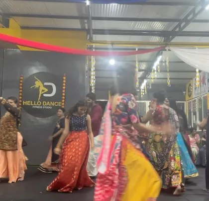 Dancers in colorful traditional wear enjoying our Navratri event. We encourage everyone to dress up and get into the festive spirit.