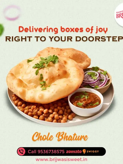 Delivering boxes of joy right to your doorstep. My Chole Bhature, with fluffy bhature and spicy chole, is a hearty and satisfying meal for any time of day.