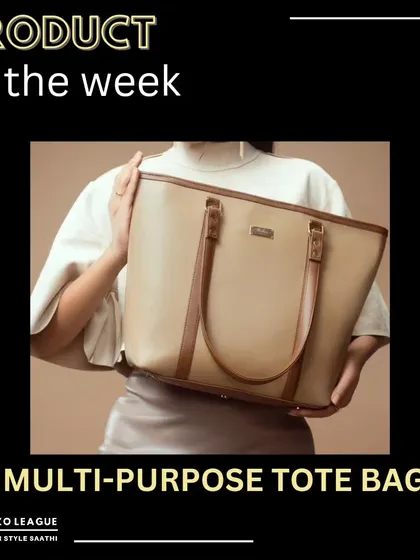 Product of the Week: This elegant multi-purpose tote bag for women is the perfect everyday accessory. It's spacious enough for all your essentials and its sleek design complements any outfit, from work to weekend.