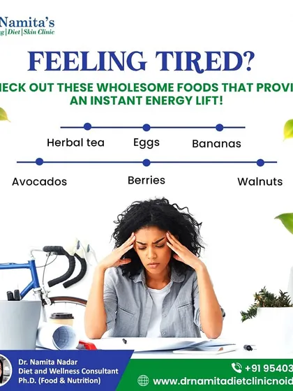 Feeling tired? Instead of reaching for caffeine, try these wholesome foods for an instant energy lift. Avocados, berries, walnuts, and eggs provide sustained energy to get you through your day.
