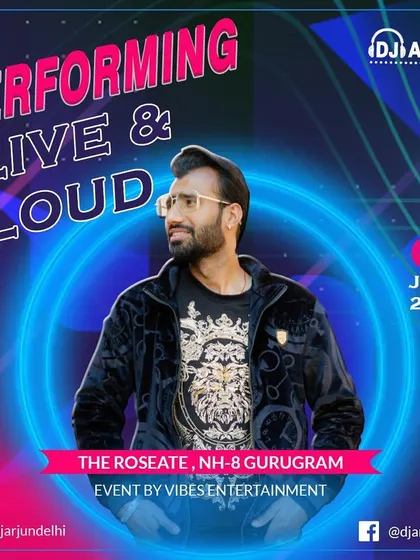 A gig at The Roseate, a premium venue in Gurugram. My profile is suited for clients looking for a sophisticated and high-energy DJ for a luxury wedding.