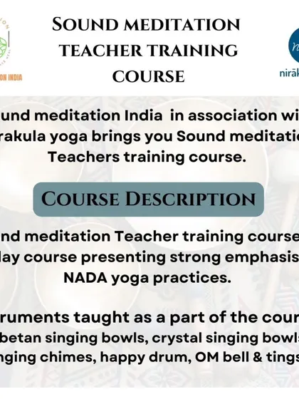 In association with Nirakula Yoga, I am offering a 5-day Teacher Training Course with a strong emphasis on Nada Yoga practices. Learn to use a variety of instruments and become a certified teacher.