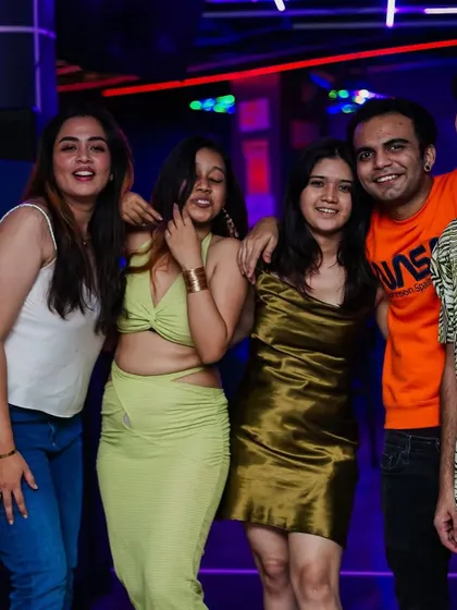A group of friends enjoying the party. The energy was amazing all night long.