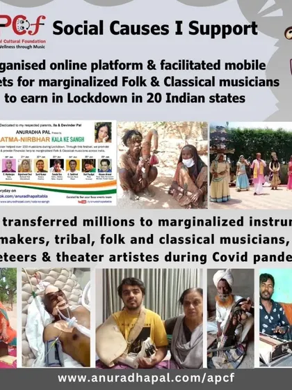 During the COVID pandemic, APCF created an online platform and facilitated mobile wallets for marginalized folk and classical musicians to earn a livelihood. We believe in supporting the entire ecosystem of our artistic heritage.
