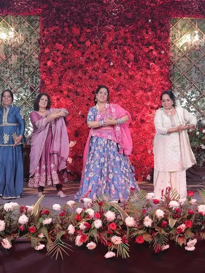 The ladies of the family performing a traditional group dance. The coordination and grace were wonderful to watch.