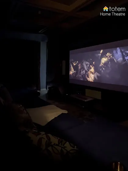 The lights are down, the movie is on. This is the end result: a perfectly dark room where the only thing that matters is the story on screen. I calibrate every system for optimal picture and sound quality in your specific environment.