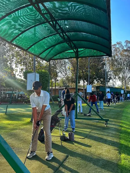 The Sunday squad is out in full force. Our covered bays are perfect for groups to practice together, rain or shine.