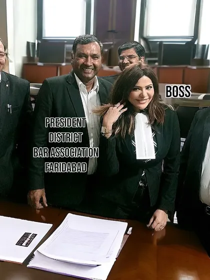 With the President of the Faridabad District Bar Association. It is important to engage with bar associations at all levels to understand the challenges faced by advocates across the country.