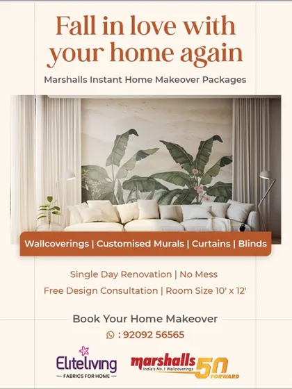 Fall in love with your home again with our complete makeover packages. We offer wallcoverings, custom murals, curtains, and blinds, all installed in a single day with a free design consultation.