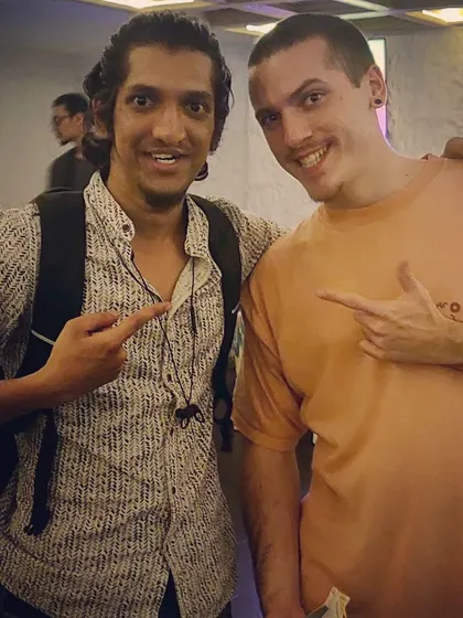 Meeting one of my inspirations in the beatbox world at a competition. The community is full of amazing artists who are always supportive and willing to share their knowledge.