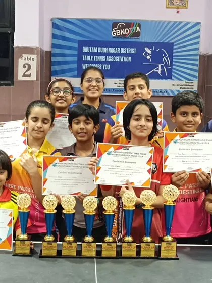 My Alightians dominating the Gautam Buddha Nagar District Table Tennis Championship. We secured medals across U-11, U-13, U-15, and Women's categories.