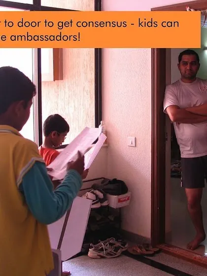 Door-to-door campaigns led by children can be incredibly effective. When kids act as ambassadors for the cause, it's hard for anyone to say no to proper waste management.
