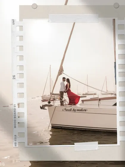 A creative film-strip edit of the yacht shoot, giving it a nostalgic, cinematic feel.