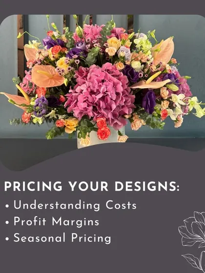 Pricing your designs correctly is fundamental to a profitable business. My curriculum breaks down how to understand costs, calculate profit margins, and adjust for seasonal pricing.