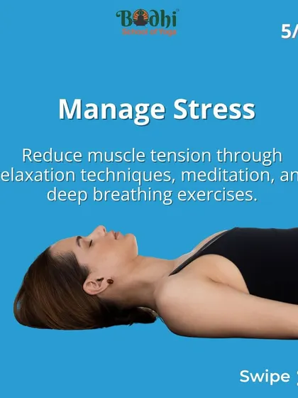 Stress manifests as muscle tension, especially in the back and neck. I teach relaxation techniques, meditation, and deep breathing exercises to help you manage stress effectively.