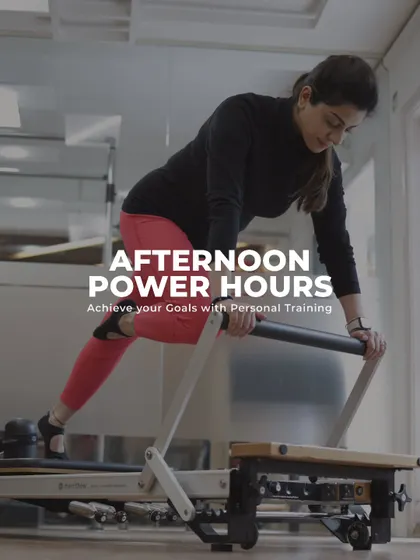 An ad for our Afternoon Power Hours, offering special rates for personal training sessions to help you achieve your goals.