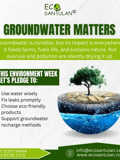 Groundwater is an invisible treasure that fuels our farms and lives. This post is a pledge to protect it by using water wisely, fixing leaks, and supporting groundwater recharge methods like rainwater harvesting.