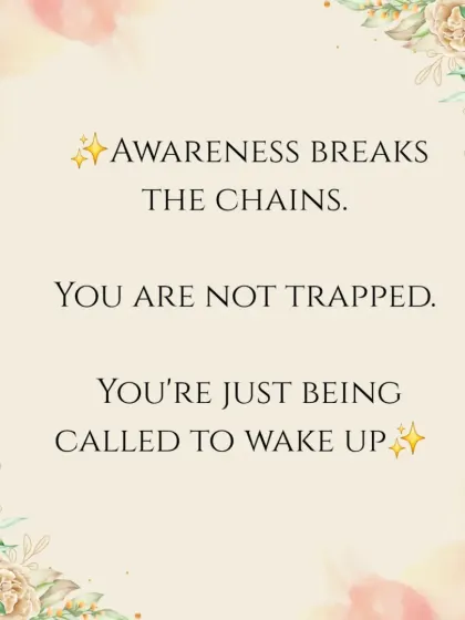 A message of empowerment inspired by The Devil card. Awareness is what breaks the chains of attachment. You are not trapped; you are simply being called to wake up and see the situation for what it is.