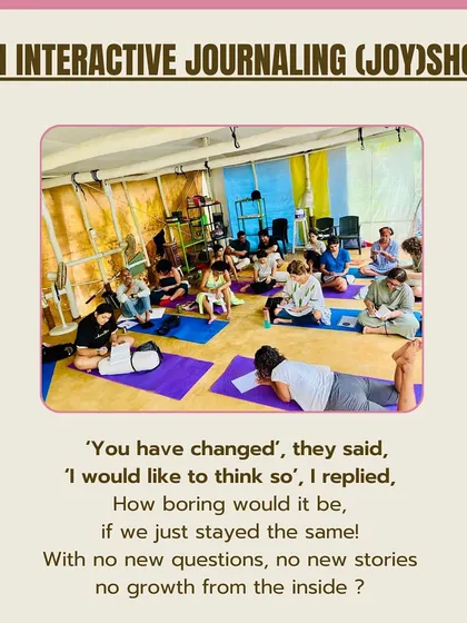 "You have changed," they said. This workshop is for those ready for inner growth. A glimpse into our journaling session where we explore new stories and questions from the inside.