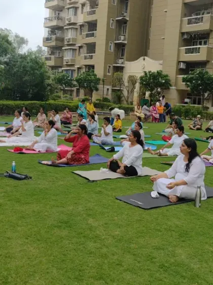 There's nothing like practicing yoga outdoors. Here, we are celebrating International Yoga Day with a morning session in the park at Aashiyana Upvan society, connecting with nature and each other.