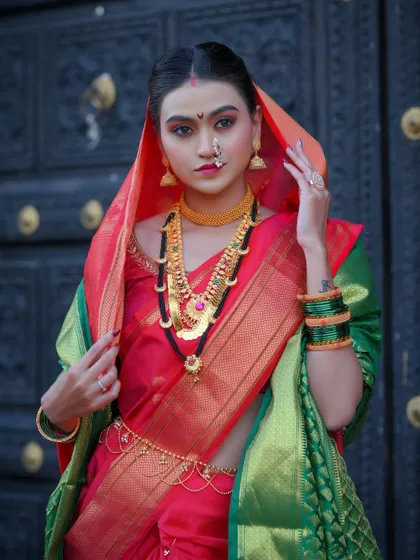 A powerful portrait of the model in her 'Shivkanya' attire.