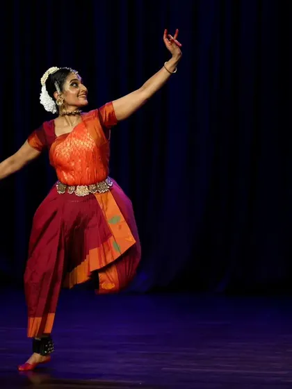A dynamic leap from "Akhyat Akhyana," capturing the fiery spirit and captivating energy of the production.