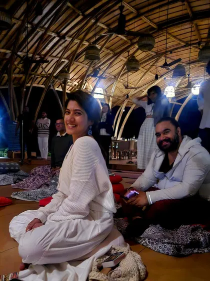 A candid moment from a full moon kirtan night. The community that gathers is what makes these events so special, filled with beautiful, abundant, and wondrous energy.