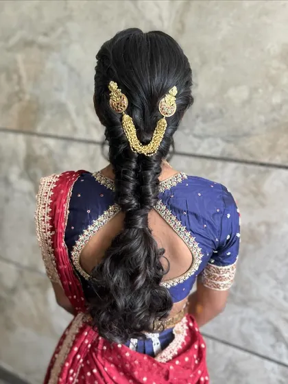 Another angle emphasizing the shine and the elegant drape of the braid.