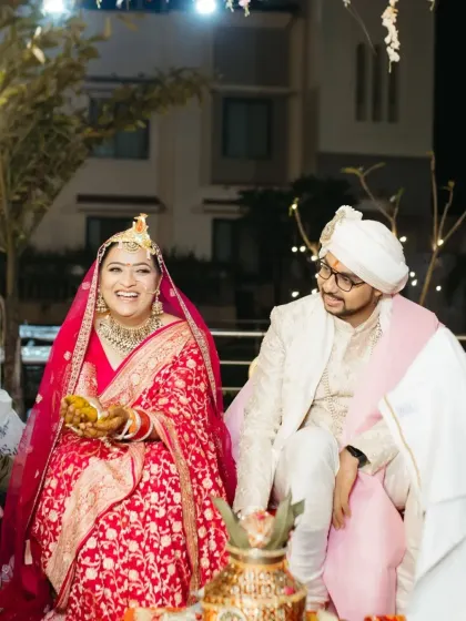 Another joyful moment from the wedding ceremony.