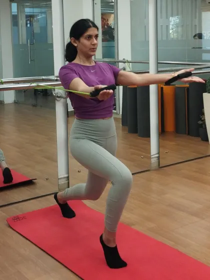 Various shots of our vibrant and engaging Mat Pilates group classes.