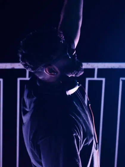 A stylized, atmospheric shot from a nighttime Mixlab set. These photos capture the mood and aesthetic of my live-streamed performances.