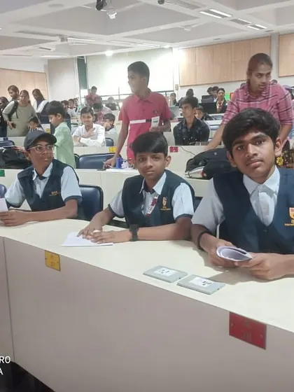 A wide view of the lecture hall filled with student participants during a national tech fest, showcasing the scale of our competitive events.
