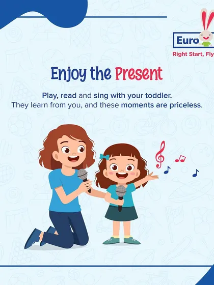 Enjoy the present moment with your toddler. This tip encourages parents to play, read, and sing with their child, as these priceless moments are also learning opportunities.