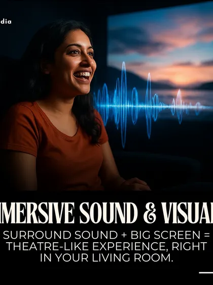 The goal is always immersive sound and visuals. By combining a big screen with a professionally calibrated surround sound system, I bring the theater-like experience right into your living room.