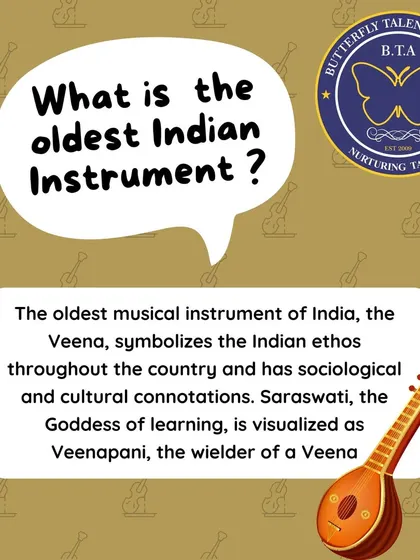 Did you know the Veena is the oldest musical instrument of India? We share these cultural insights to enrich our students' learning journey.