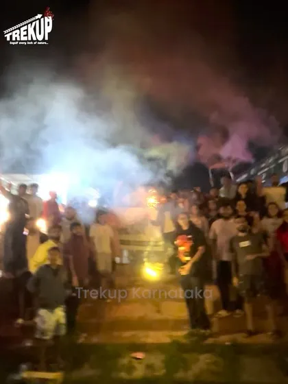 A nighttime celebration with smoke bombs and a bonfire. I make sure every trip is a memorable experience.