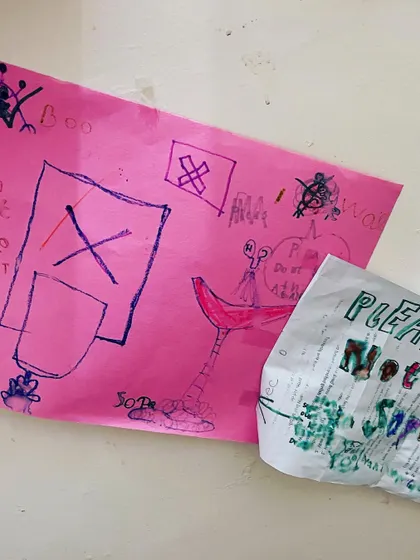 More creative reminders from our learners to conserve resources. These child-made posters are more effective than any adult-made sign because they come from a place of genuine understanding and care.