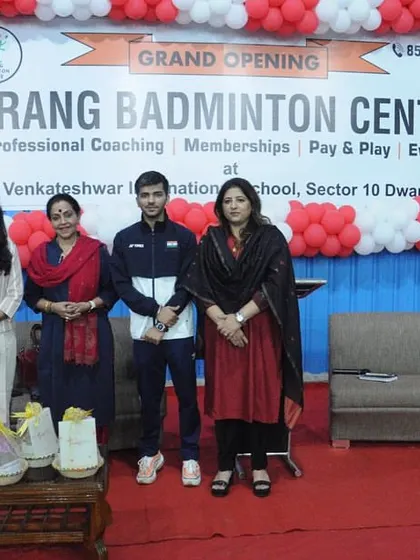 The grand opening of our Tirang Badminton Centre at Venkateshwar International School, Dwarka. We were honored to have esteemed guests like Dr. Ameeta Sinh and Mr. Tarun Dhillon join us.