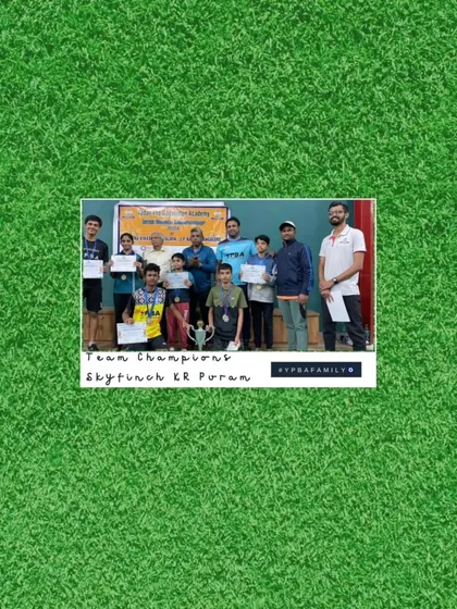 The winning team from our Skyfinch KR Puram branch at the Inter-Branch Championship.