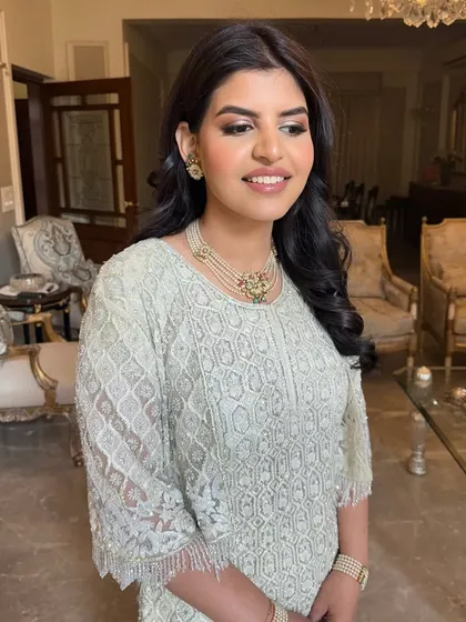 A closer look at Ananya's soft day glam. The focus is on enhancing her natural features with a light, radiant touch.