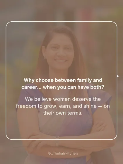 Why should you have to choose between family and a career? I believe women deserve the freedom to have both. Our program empowers you to grow, earn, and shine on your own terms.