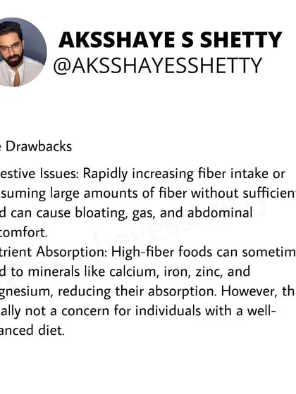 While fiber is beneficial, there can be drawbacks. Rapidly increasing your intake can cause bloating and gas. In rare cases, very high-fiber foods can interfere with the absorption of minerals like calcium and iron.
