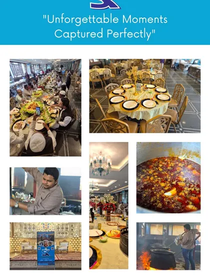 A collection of moments from one of our events, showing everything from the grand dining setup to the behind-the-scenes cooking process. I capture these memories to showcase the complete experience.