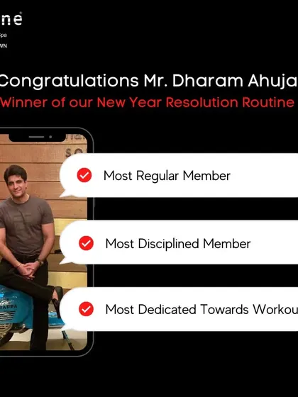 Congratulations to our most regular, disciplined, and dedicated member, Mr. Dharam Ahuja, winner of our New Year Resolution Routine challenge.
