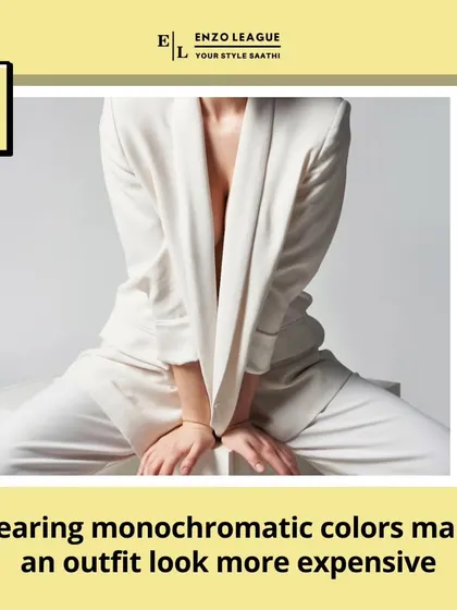 Hack #1: Wear monochromatic colors. Dressing in a single color from head to toe creates a clean, elongated line that looks incredibly chic and sophisticated.