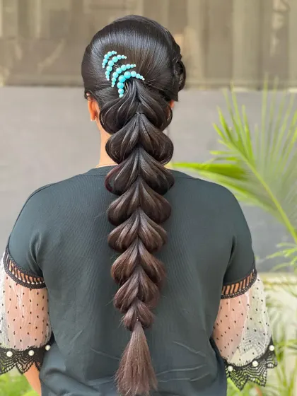 A finished look of the beautiful braid, perfect for any occasion.